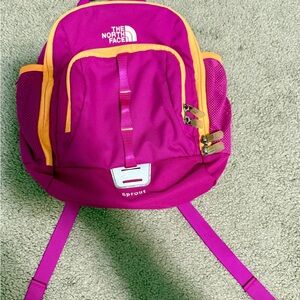 The North Face Pink and Orange Bag Vibrant Design Toddler Backpack